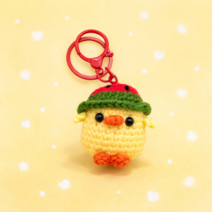 Llavero de Pollito Amigurumi Tejido a Mano | Llavero Crochet Artesanal